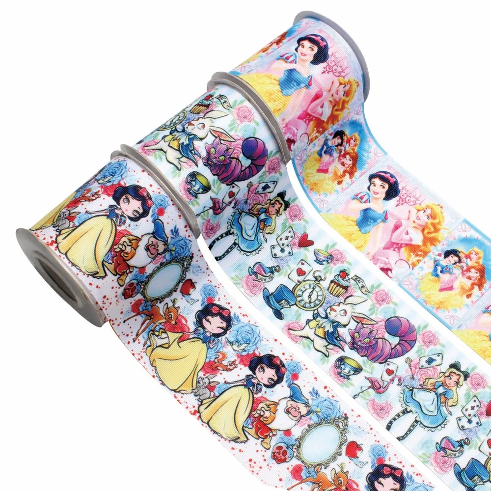 

(50 ярдов) Корсажная Лента Disney Princess хорошего качества 38 мм 75 мм для подарочной коробки, Швейные аксессуары
