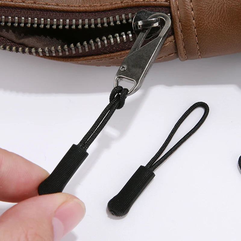 Zipper Head Extension Cord Tags Pulls Slider Cord Rope Puller Ends Lock Zip Clip Buckle 5/10/20PCS for Bag Outdoor