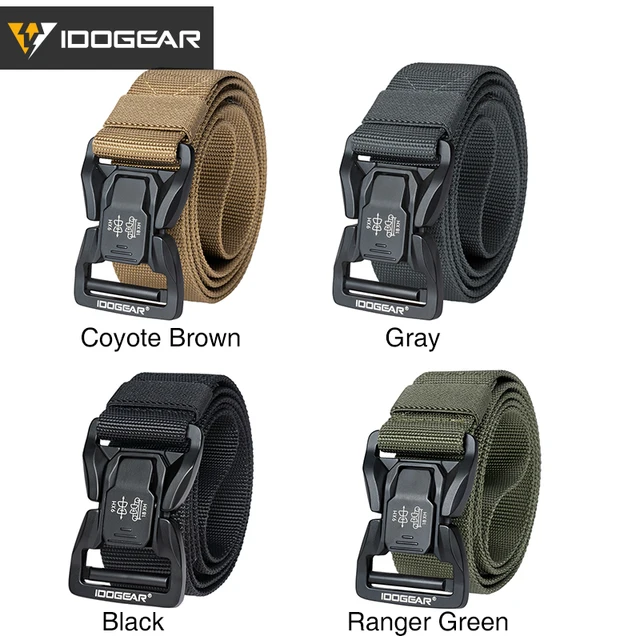 IDOGEAR Tactical Belt 1.5" Mens Belt Quick Release Buckle Hunting  Daily EDC 3427 6