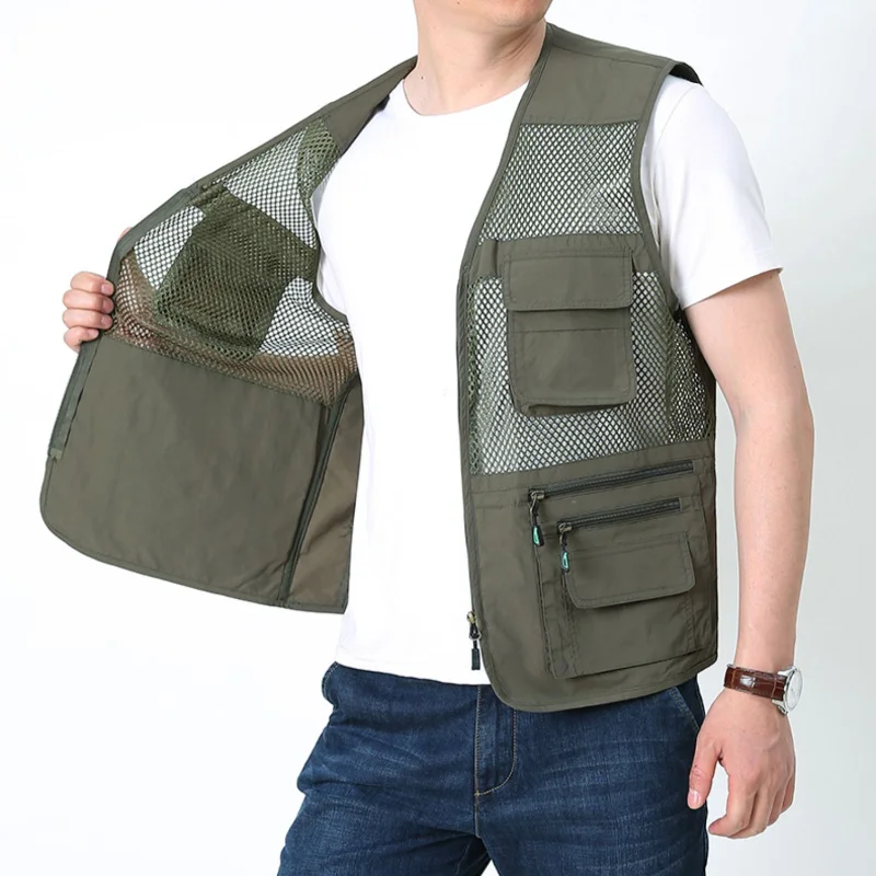 Cool Vest Pocket Large Size Outerwear & Coats Vests of Men Sweatshirts Camping Men's Clothing Waterproof Tactical