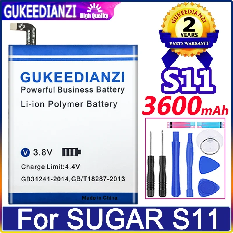 

Аккумулятор GUKEEDIANZI 3600mAh для сахара S11 мобильный телефон Bateria