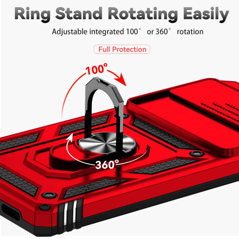 Premium Ring Stand Sliding Cover with Camera Protection