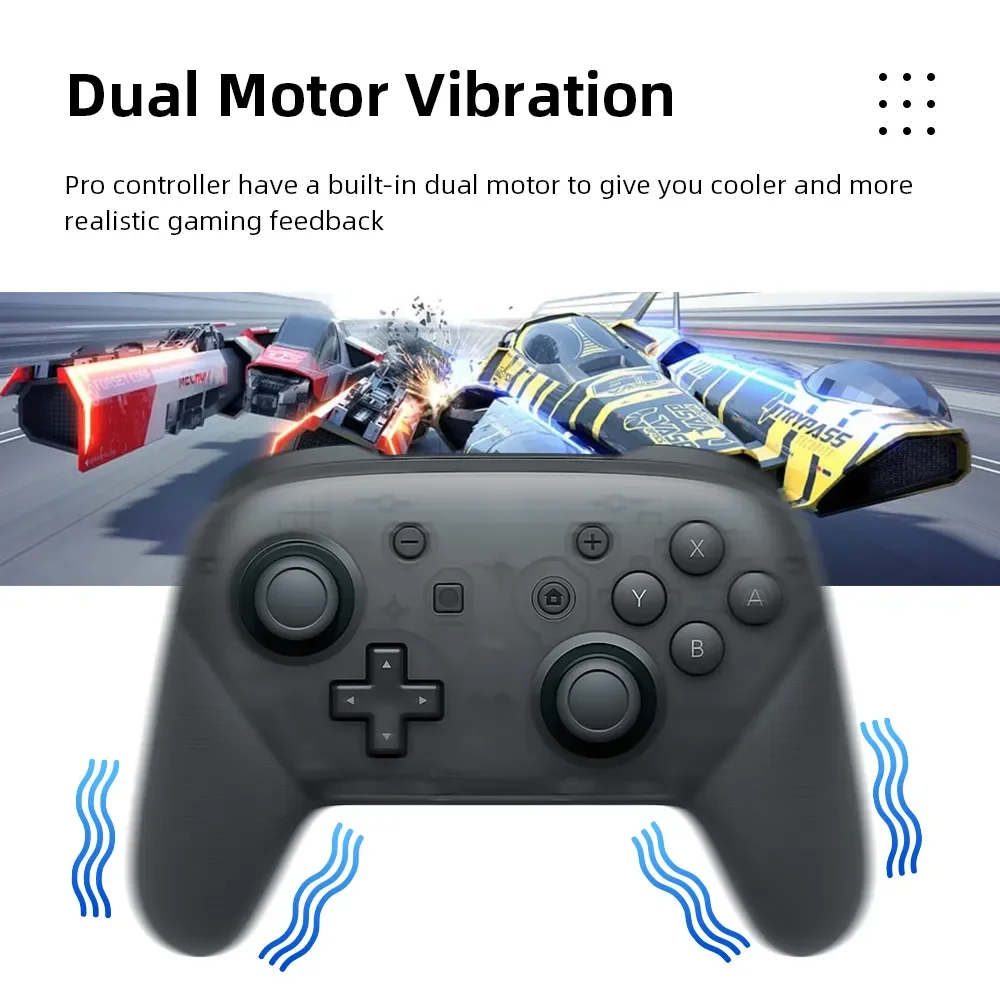 Wireless Pro Controller Compatible with Switch/Switch Lite/Switch OLED, Switch Remote Gamepad with Joystick, Double Vibration,