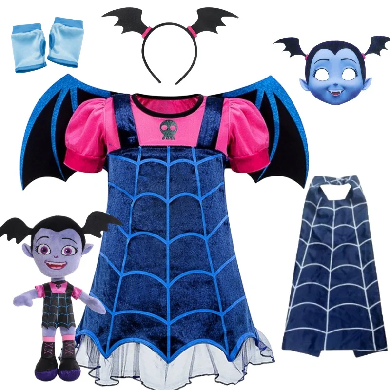 Ragazze Vampirina Cosplay Dress Kids Princess Dress Up Christmas Halloween Costume Bambini Carnival Party Travestimento Vampire