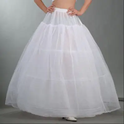 

Wedding Accessories Hot Sale 3 Hoops Bridal White Cheap Ball Gowns Petticoat
