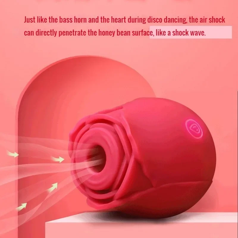 Women Rose Vagina Sucking Vibrator G-spot Pussy Nipple Sucker Oral Licking Clitoris Stimulation Powerful Sex Toys for Couples 1