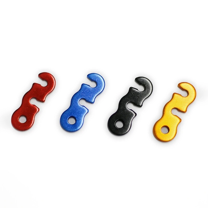 

10 Pcs Tent Rope Buckle Non-slip Tent Fastener Tensioner 3 Hole Rope Tensioner Aluminum Alloy Guyline Cord Adjuster D5QD