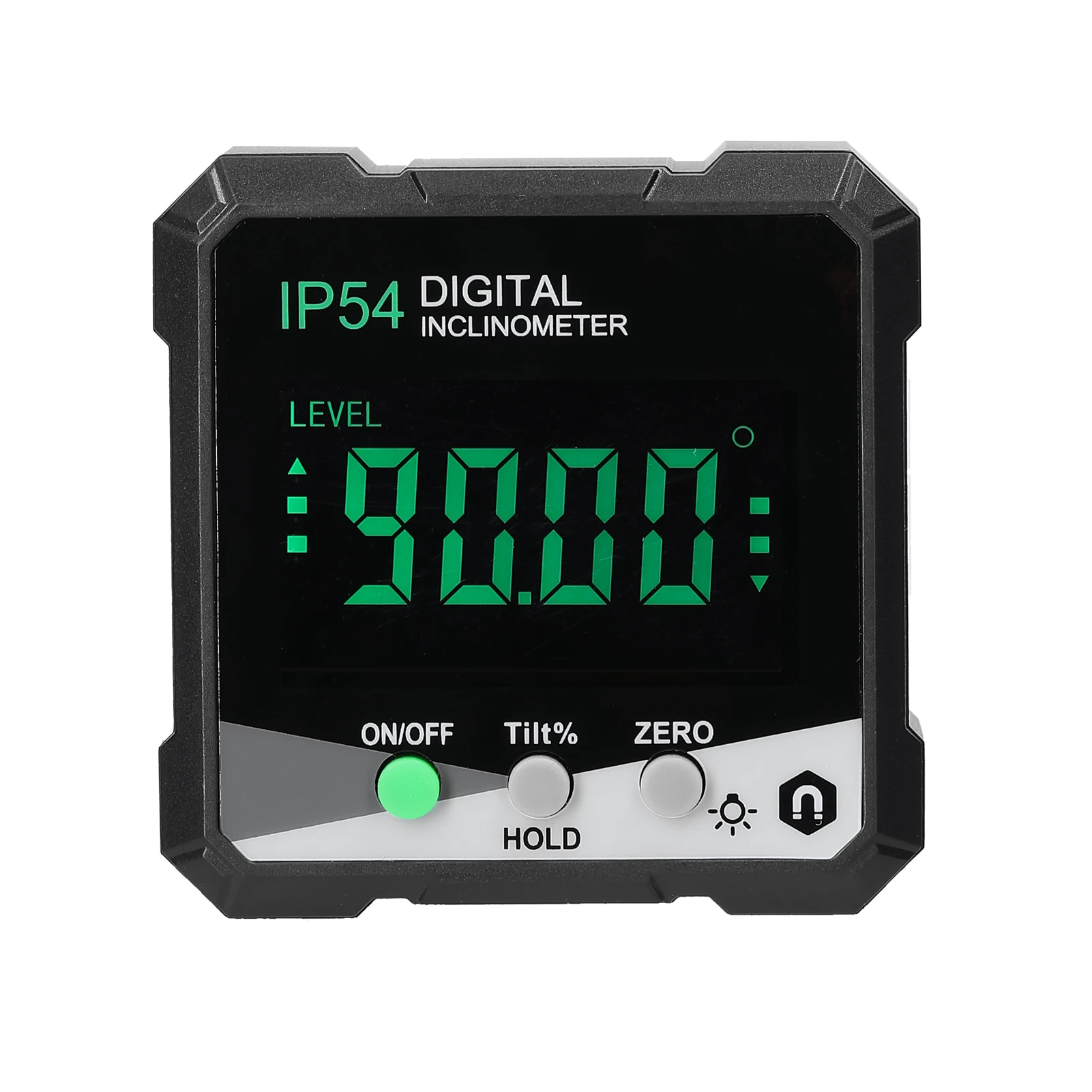 IP54 4*90&deg; Precision Digital Inclinometer LCD Backlight Digital Protractor Slope Meter Angle Ruler Single-side Magnetics