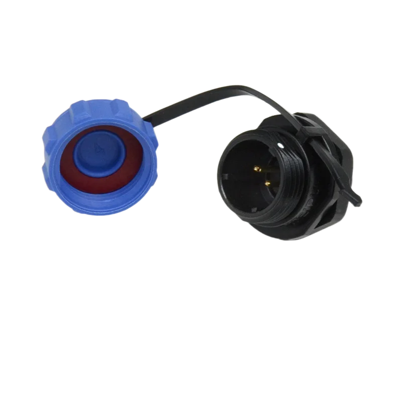 Waterproof Industrial Electrical Connector with Weld Wire Panel, IP68 Rating