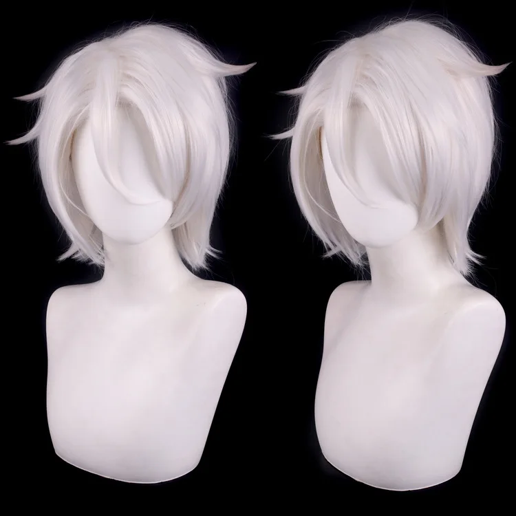 

Anime 30CM Vanitas no Karte Noe Archiviste Cosplay Wig Short Silver White Wig NEW The Case Study of Vanitas Heat-resistant Hair