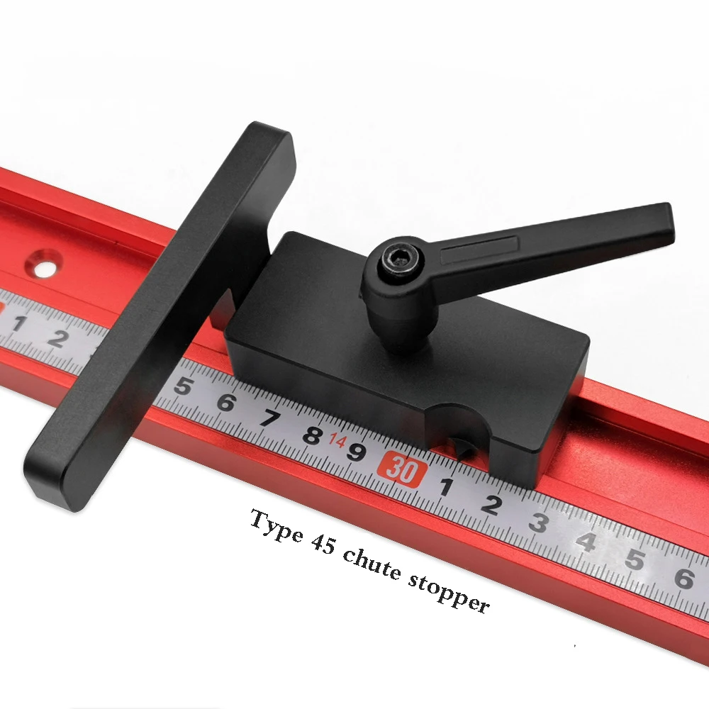 

45 Type Woodworking Chute Limiter Aluminum Alloy Material With Pointer Guide Slide Bar Positioner Woodworking Diy