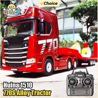 HUINA 1501 770S Alloy Tractor 19CH RC Truck 1/18 2.4G remote control Engineering Trailer Truck with Light Sound Toys XMAS Gifts