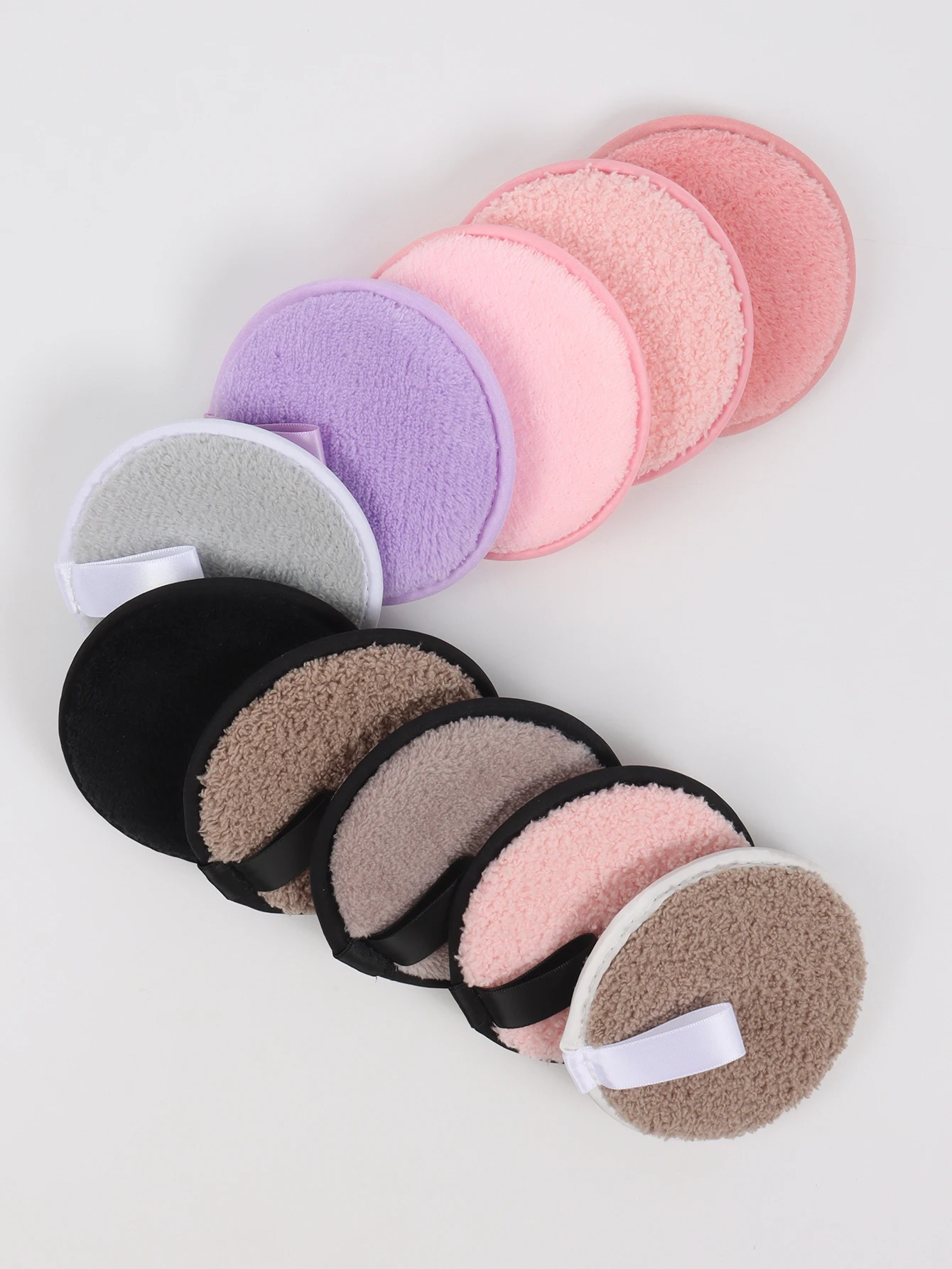 Face Wash Puff 5-10-20 Pack Reusable Double-Sided Round Design