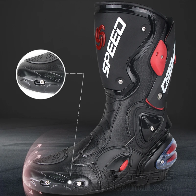 Motorcycle Boots Riding Tribe Men Motorcycle Boots Moto Racing Motocross Off-Road Motorbike Motorcycle Shoes Botas Moto Riding Boots
