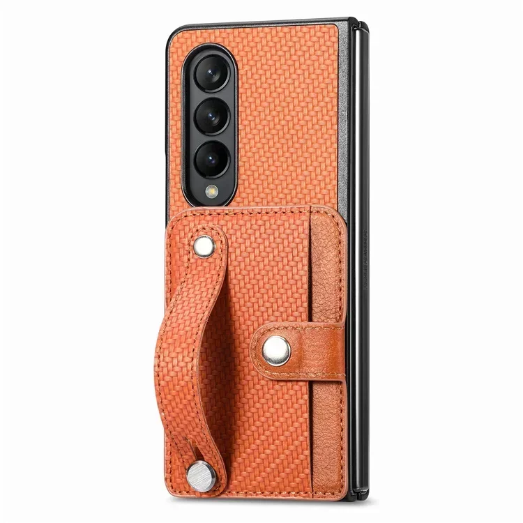 Leather Wallet Case with Card Holder and Wristband - Shockproof Back Cover
