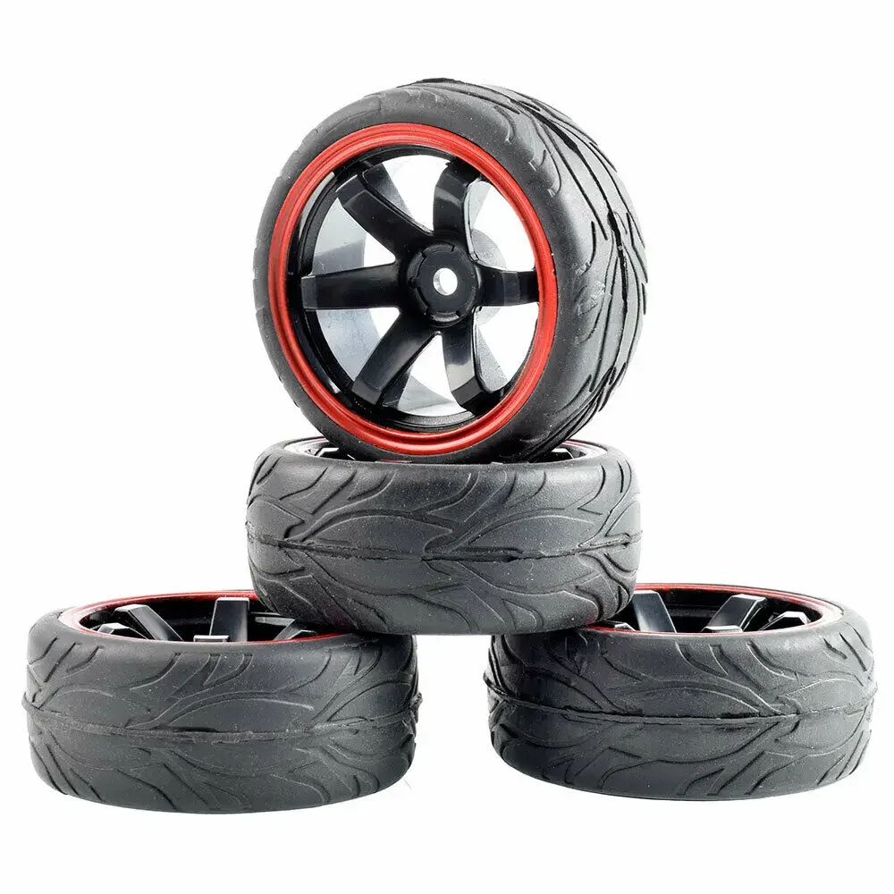 

4 шт. RC 701A-6084 плоские гоночные шины обод колеса с шиной Fit HSP HPI 1:10 на дороге автомобиль