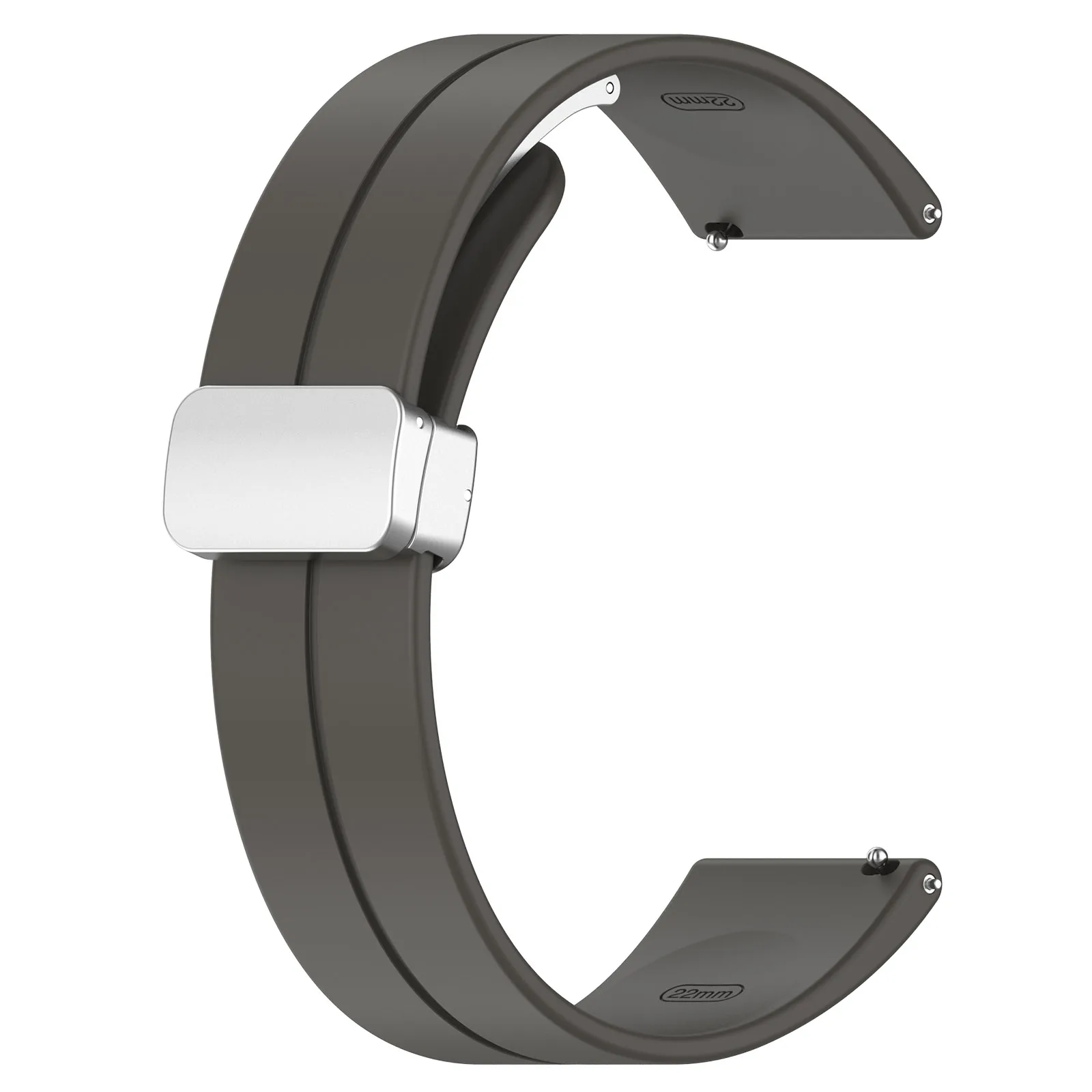 Silicone Magnetic Buckle Folding Strap Band, 20/22mm, Multiple Sizes