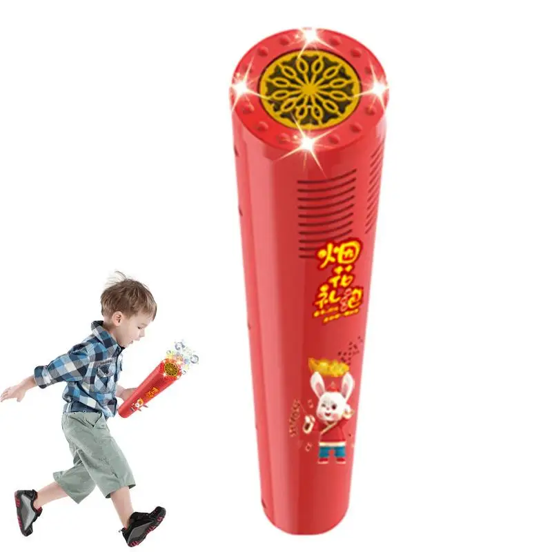 цена Firework Bubble Machine 2023 New Years Firework Bubble Machine Toys With 12 Holes Electric Bubble Maker Toys With Light & Music