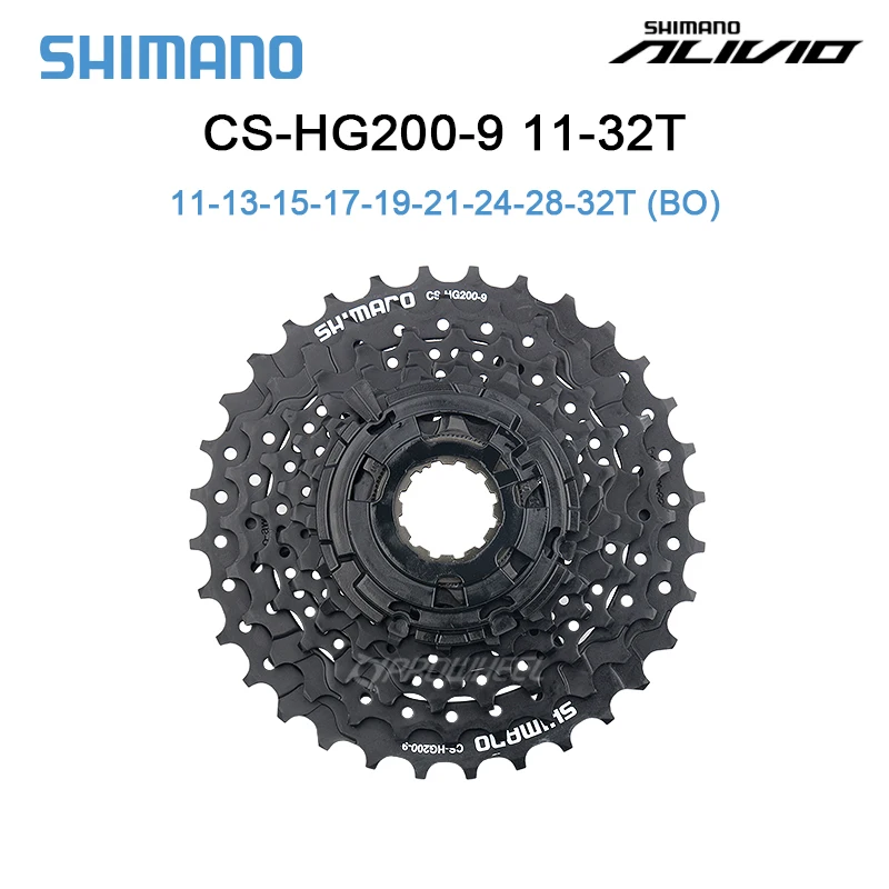 Bicycle Cassette Shimano HG200 9S 11-32T/36T HG20 8S 12-32T MTB Mountain Bike Bicycle Cassette 8/9S Flywheel Crankset Original parts for MTB bike