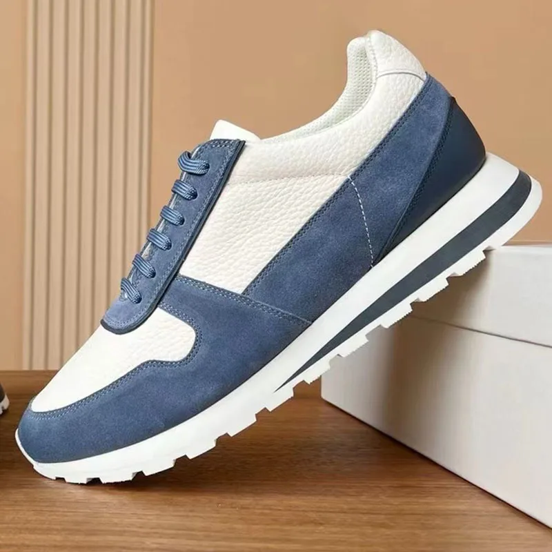 High quality men's low-top thick-soled autumn casual business leather shoes lace-up genuine leather sports men's shoes