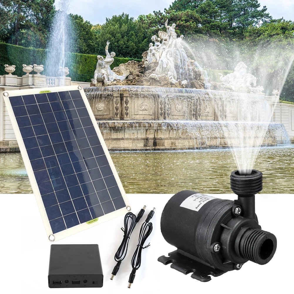 Brushless Solar Water Pump Kit 50W Solar Panel Powerful Water Pump Plate Watering for Bird Bath Garden Fountain solar fountain pump solar water pump