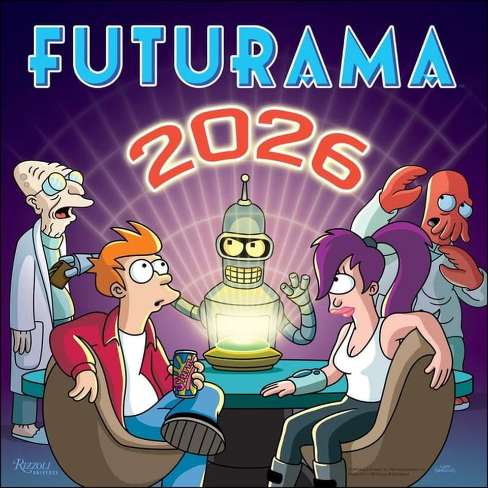 Futurama 2026 Wall Calendar Planet Express Crew