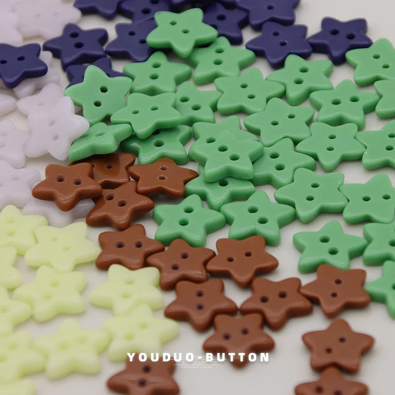 15mm 10개 세라믹 별 모양 단추 니트 가디건 스웨터 단추 캔디 컬러 단추 드레스 웨딩 장식 바느질 액세서리