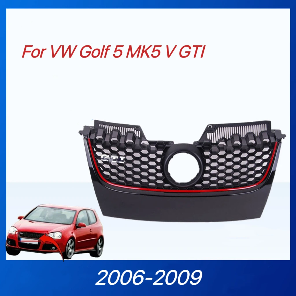 

ABS Bumper Grille Vehicle Fittings Rust-proof Shakeproof Front Bumper Grille Replacement Suitable For Golf 5 MK5 V GTI