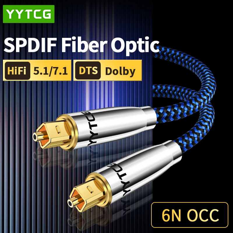 YYTCG HiFi Digital Optical Audio Cable Toslink SPDIF Coaxial Cable Fiber Cable for Amplifiers Blu-ray Player Xbox 360 Soundbar