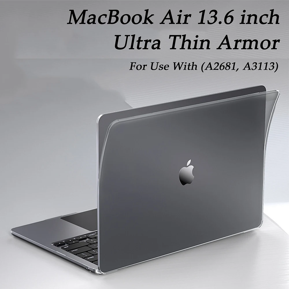 

MacBook Case for MacBook Air 13 inch M3 M2 2024 2022 Release A3113 A2681 Ultra Thin Armor Anti-Fingerprint Protective Hard Shell