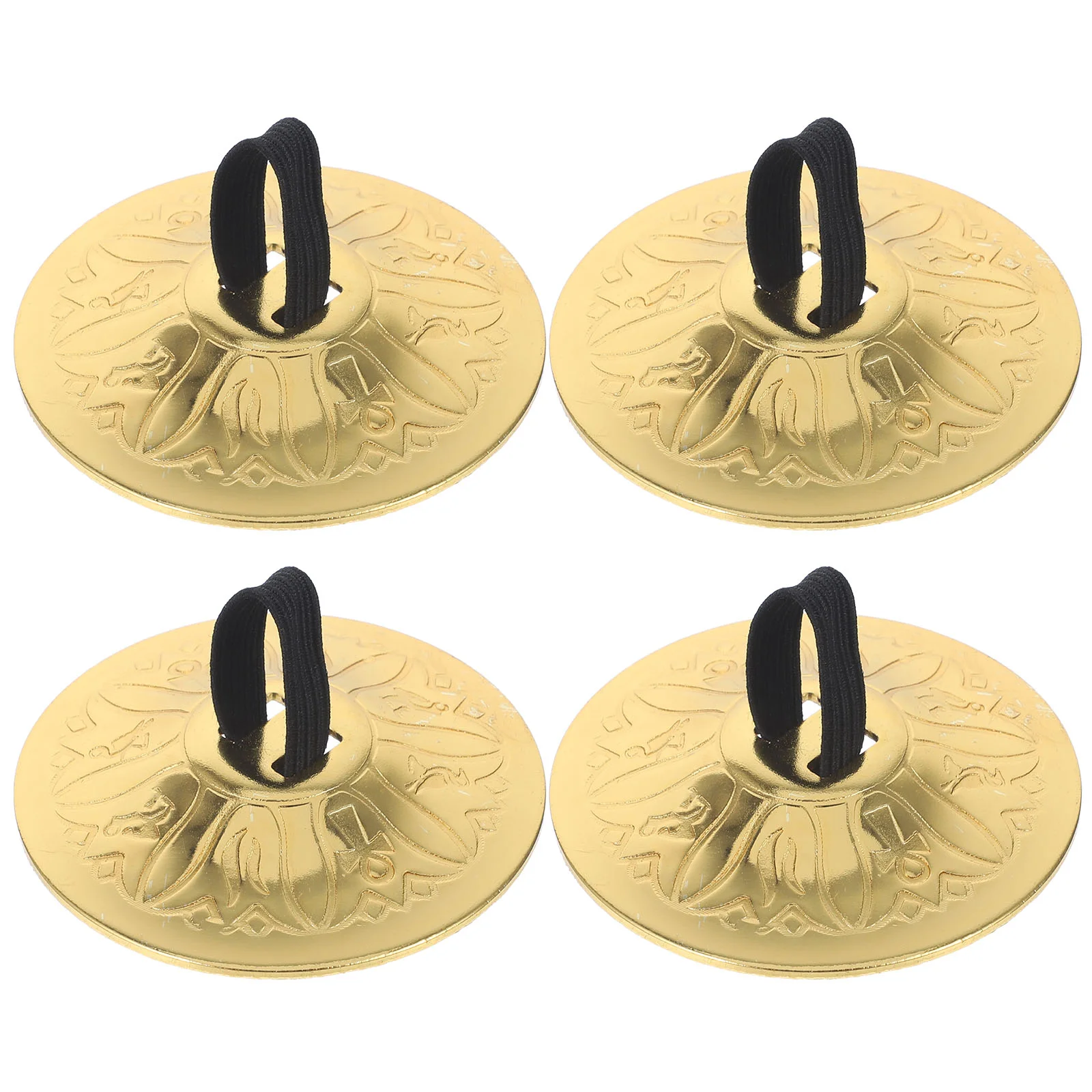 

2 Pairs Belly Dancing Finger Cymbal Cymbals for Dancer Ball Party Small Copper Musical Instruments Kids Children Percussion