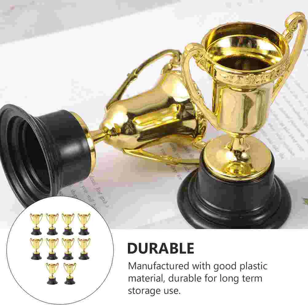 10 Pcs Mini Statue Children's Trophy Toy Basketball Kids Football Trophies Plastic Winner Award
