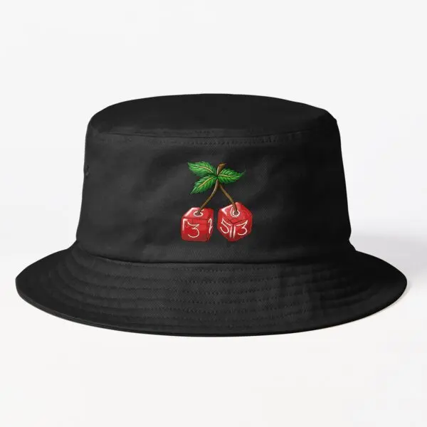 

Dice Cherries Bucket Hat Bucket Hat Outdoor Fish Boys Casual Black Fishermen Sun Sport Solid Color Hip Hop Fashion Summer Mens