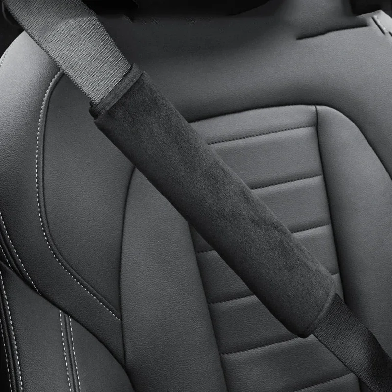 Car Seat Belt Covers 1/2Pcs Universal Plush Safety Shoulder Protection