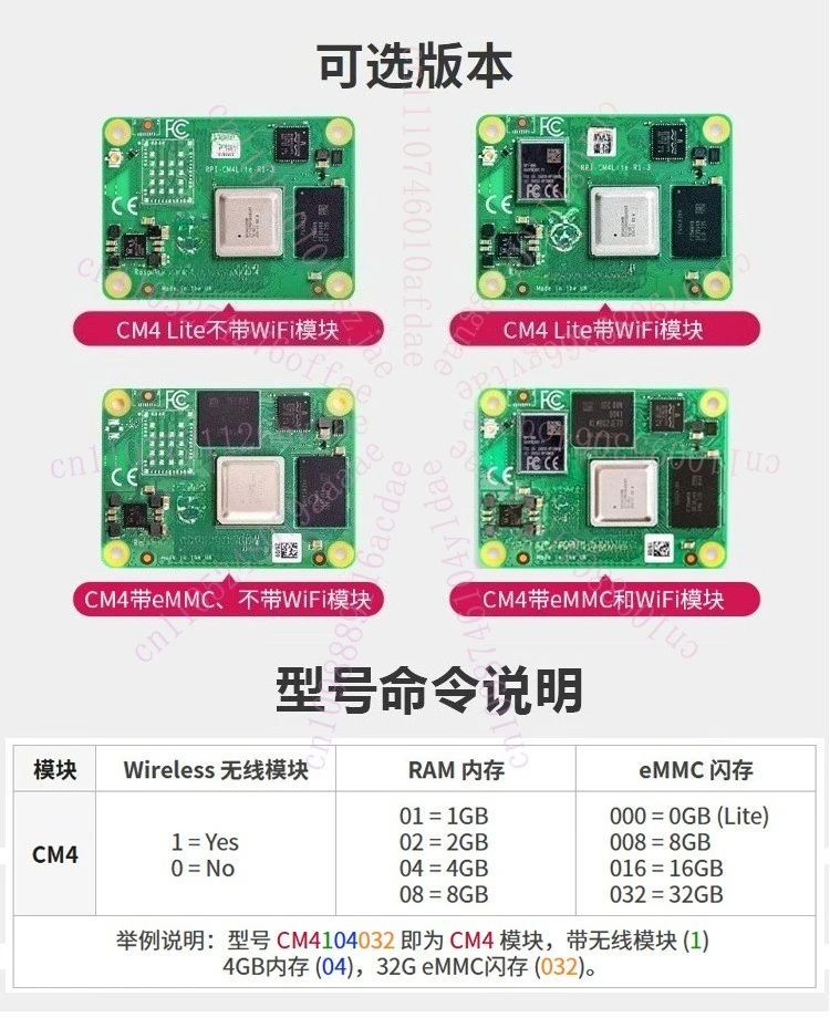CM4 2GB RAM 8GB EMMC 컴퓨팅 모듈 SC0680 CM4002008