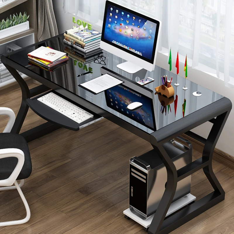 Esports Game Computer Desks Learning Economic Tempered Glass Bedroom Computer Desks Easy Escritorio Gamer Work Furniture QF50CD kids physics stem science toys glass reflecting triangular color prism learning educational toys for children light spectrum