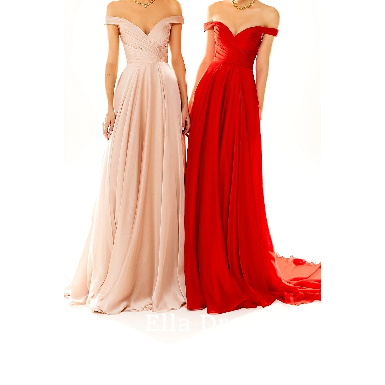 Розовое платье-трапеция Ella с V-образным вырезом, пикантное шифоновое вечернее платье, элегантные платья, платья для выпускного вечера, платья для торжества