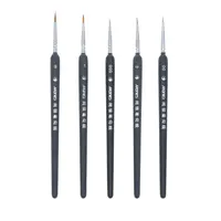 5pcs Professional Wolf Fine Tip Detail Art Paint Brush Set Fine Detailing Painting Drawing Artist Teacher Student (000+00+0+1+3) 1