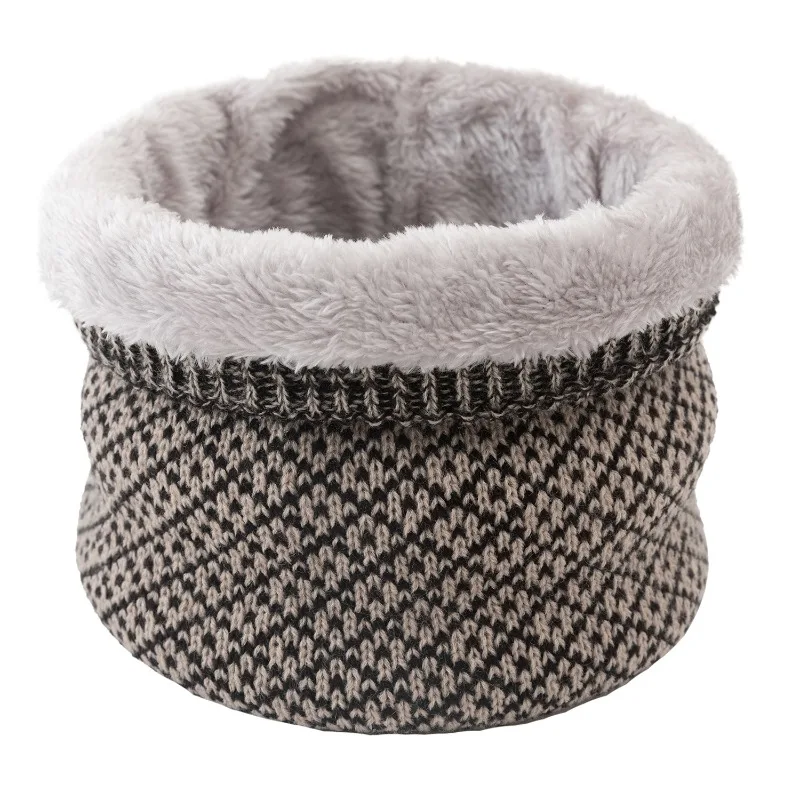 

Unisex Winter Men Women Warm Knitted Ring Scarves Thick Elastic Knit Mufflers Children Neck Warmer Boys Girl Plush Scarf Collar
