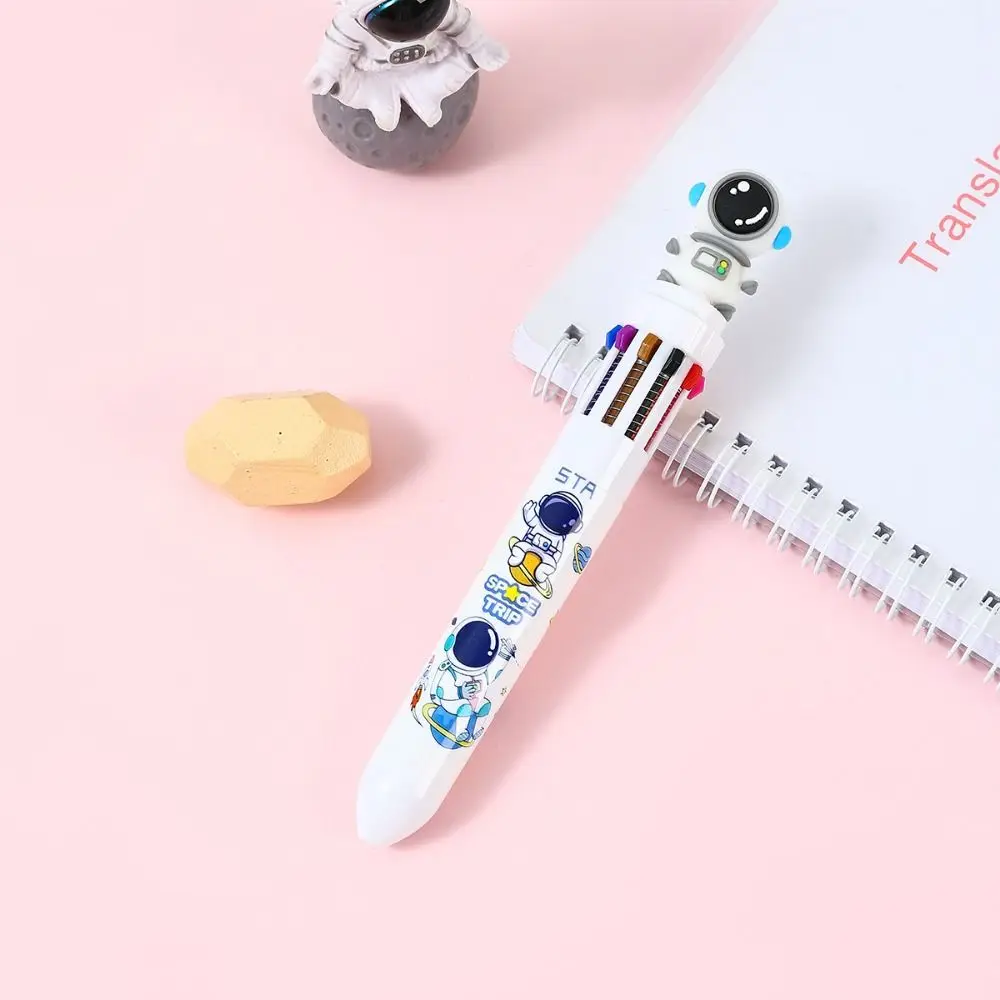 DV DESIGN Set Di 4 Penne A Sfera Tema Spaziale – Moon White, Inchiostro Nero, Impugnatura Morbida