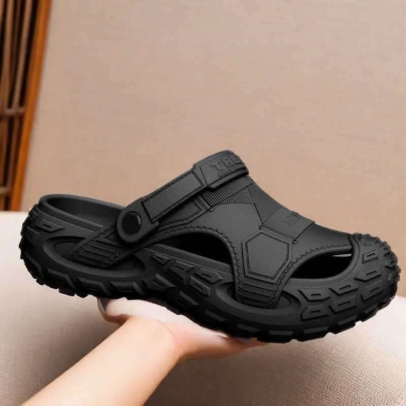 Large Size Thi Bot Clog oes Men's Casual Beach Slippers Comfortable Breathable Slip-On Sandals Thi Heel Summer oes