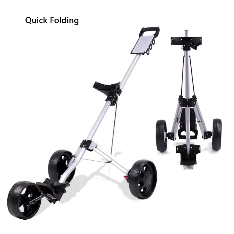 3 Wheels Golf Pull Cart Hand push Golf Trolley Foldable and Portable