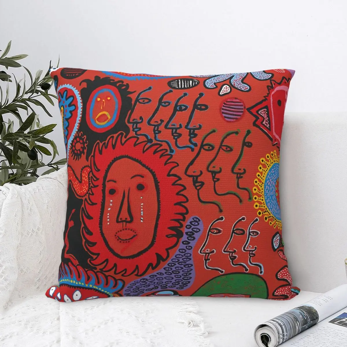 

My Eternal Soul Throw Pillow Case Yayoi Kusama Japanese Artist Backpack Coussin Covers DIY Printed Reusable Home Decor