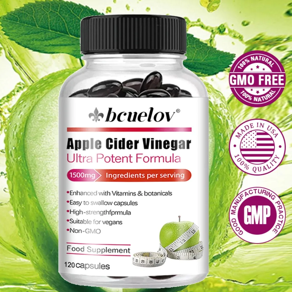Apple Cider Vinegar Extra Strength Non-GMO,Vitamin,Supports Nervous System Health,Immunity,Metabolism,Detoxification,Digestion