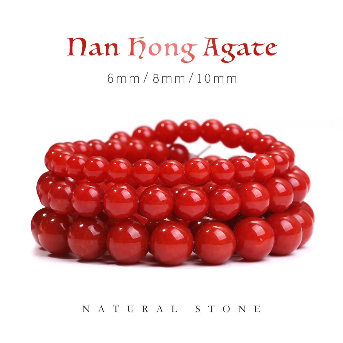 Nan Hong Achate Stein Runde Lose Perlen für Schmuck Machen DIY Armband Halskette Handgemachte Handwerk Großhandel