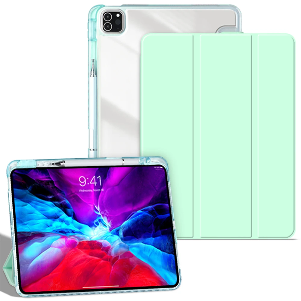 Premium TPU Silicone Shockproof Smart Tablet Case with Pencil Holder