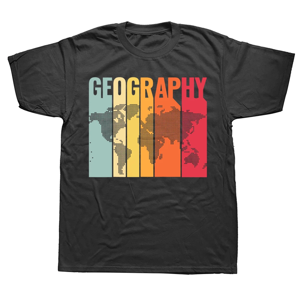 Geography Men's Shirt Geography Teacher Cotton Streetwear World