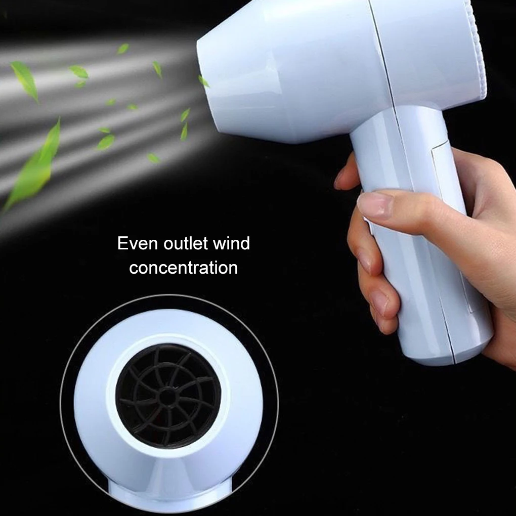 Low noise hair dryer, small handheld fan, USB charging, watercolor palette, air blower for students and artists.