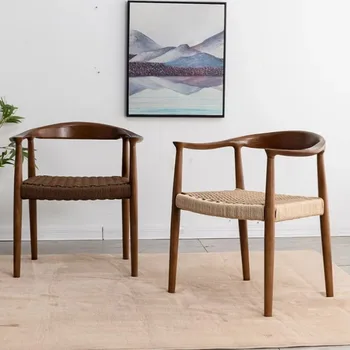 Premium Leisure Lounge Chair, Solid Wood Living Room Armchair, Presidential Reception Chair, Stylish Office or Meeting Room Seat