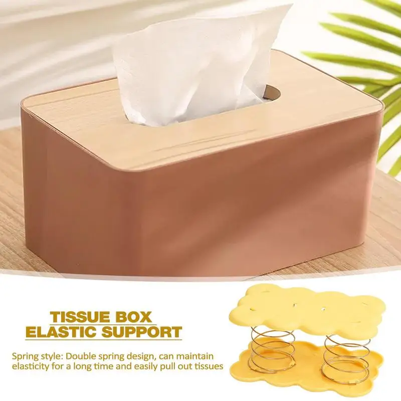 

Spring Tissue Box Holder Wipes Decoration Paper Storage Organizer Desktop Napkin Holder Rack Automatic Lifting Tissue Bracket